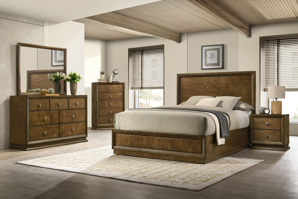 Queen Bed, Walnut