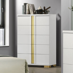 Chest, White/Gold