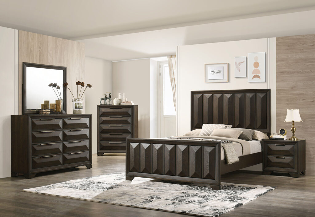 E.King Bed, Espresso