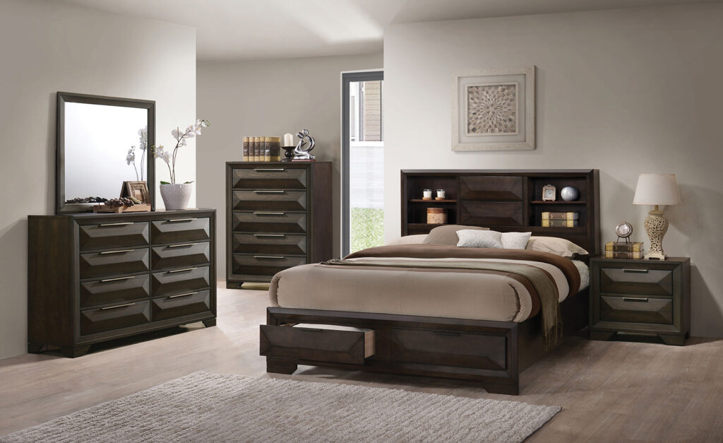Queen Bed, Espresso