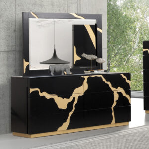 Dresser, Black/Gold