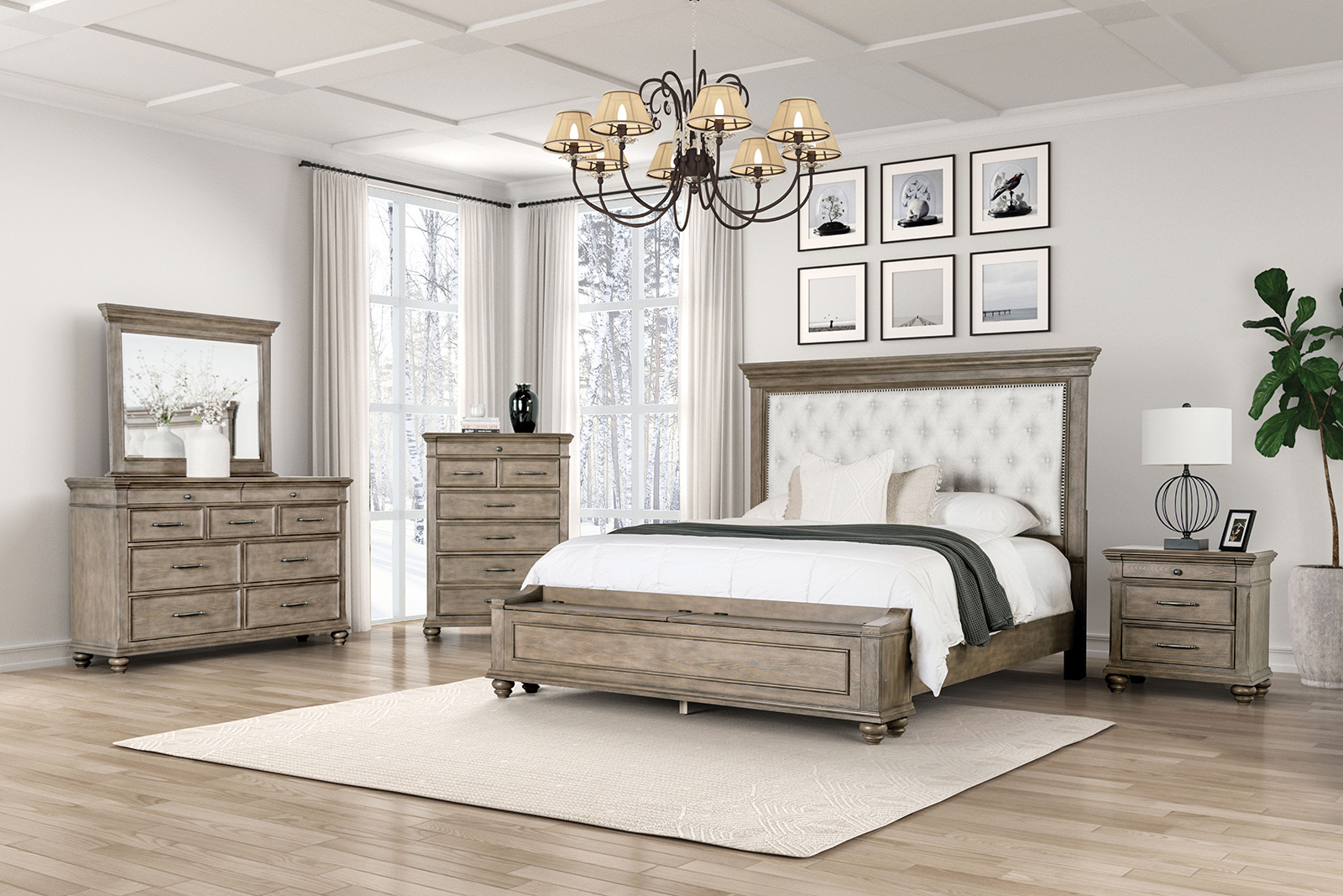 Queen Panel Bed Storage Fb (K/D Leg)
