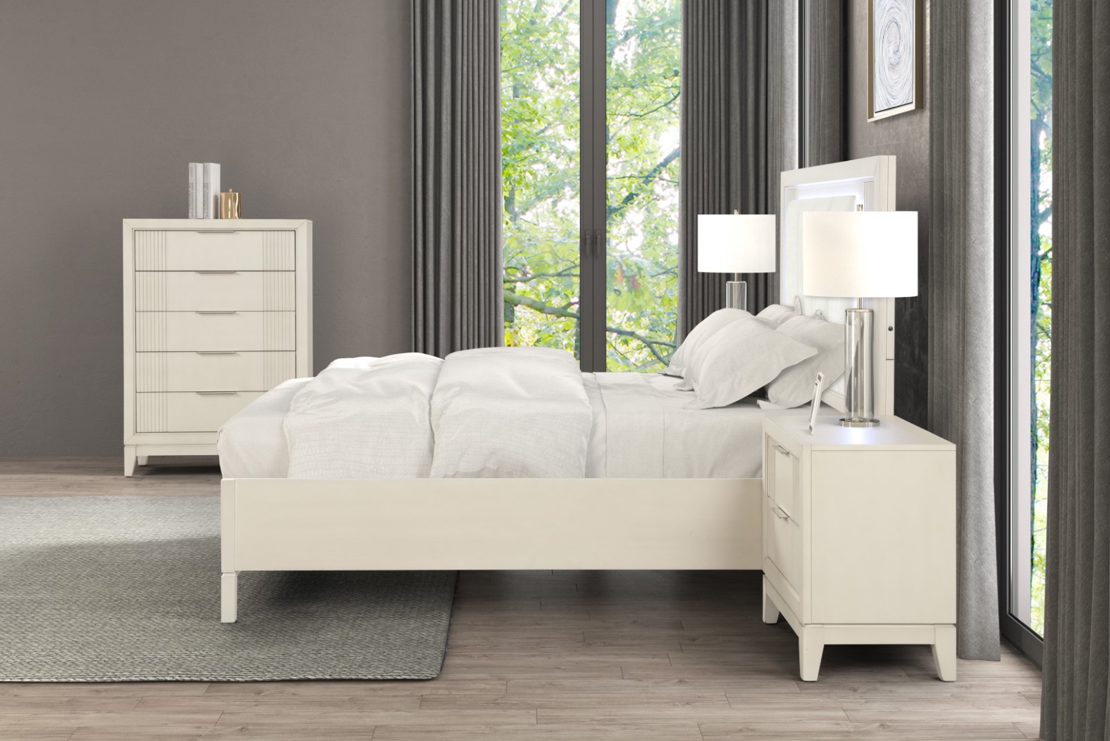4 Pc. Queen Bedroom Set w/ 2NS