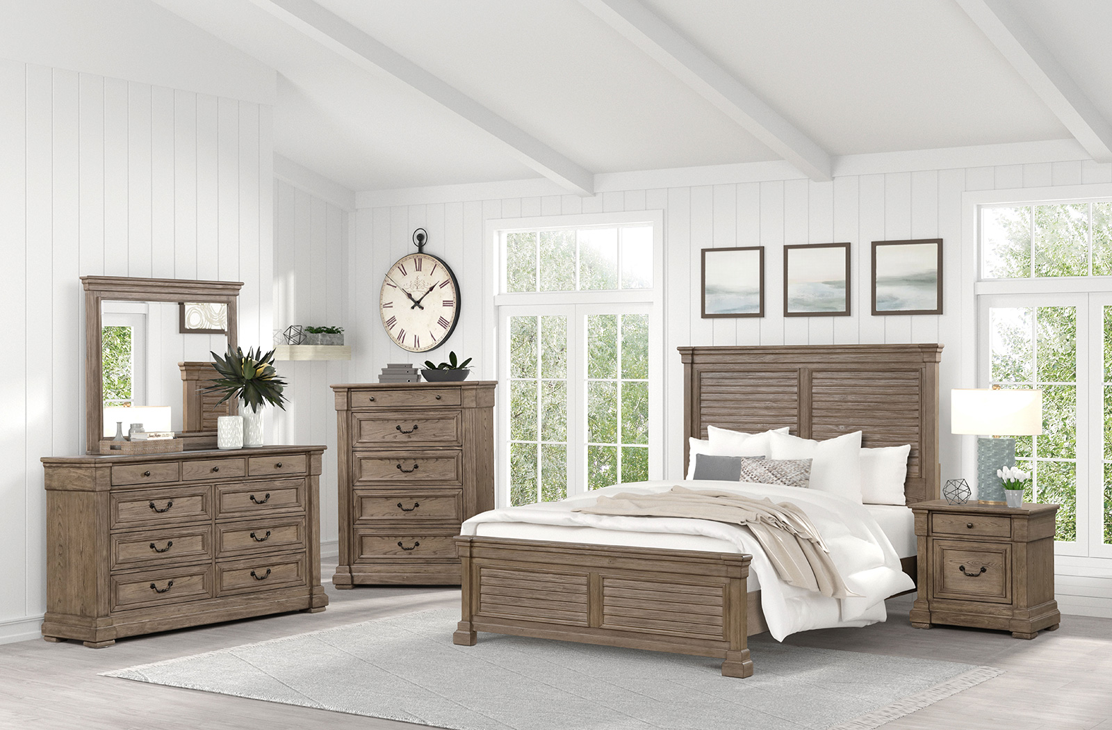 4 Pc. Queen Bedroom Set w/ Chest
