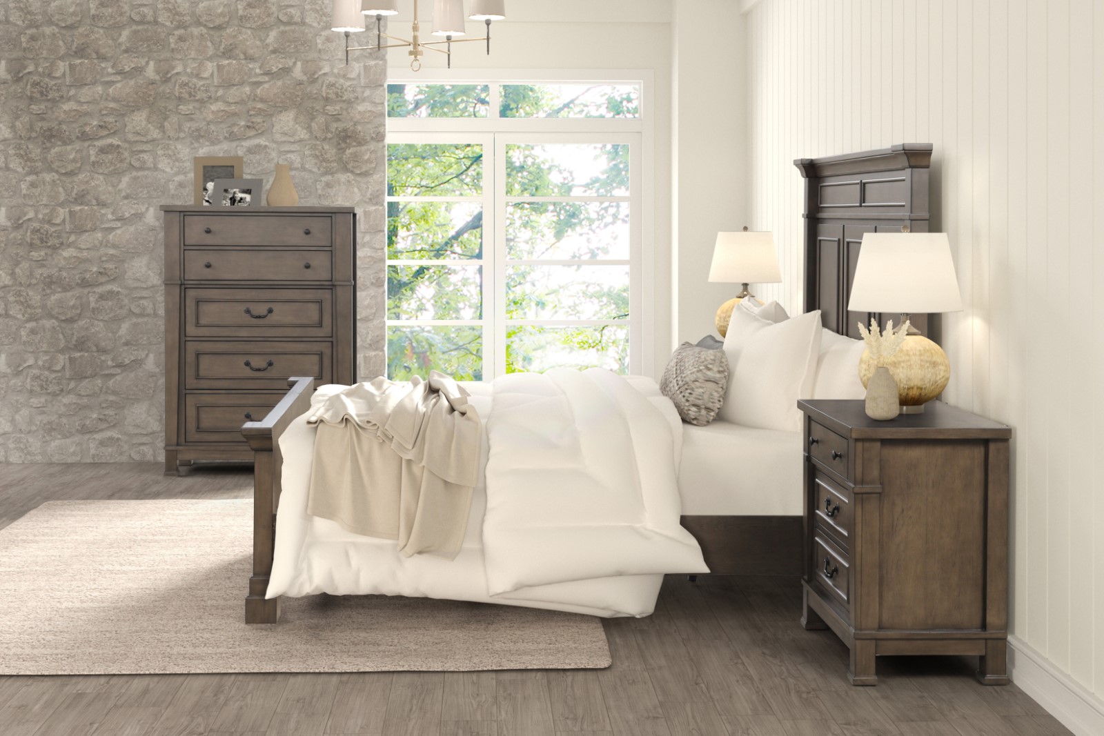 4 Pc. Queen Bedroom Set w/ 2NS