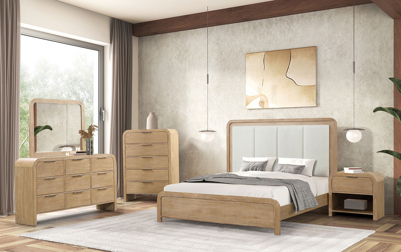 4 Pc. Queen Bedroom Set w/ 2NS