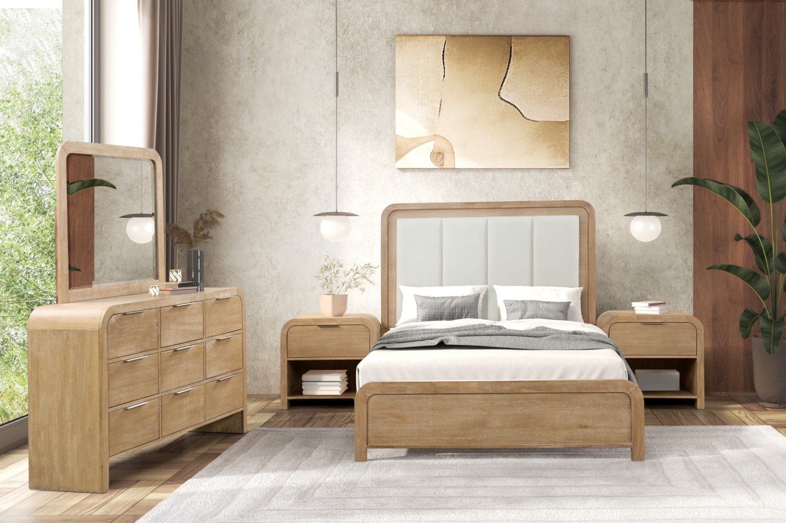 4 Pc. Queen Bedroom Set w/ 2NS