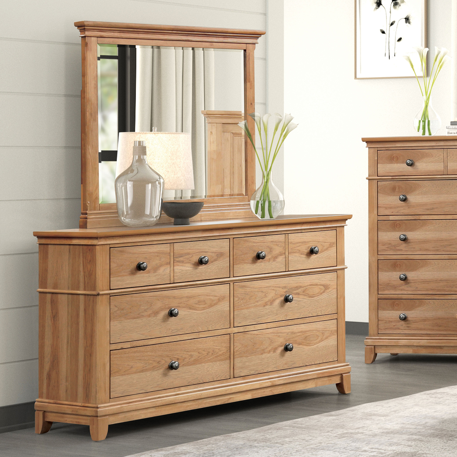Twin Bed, Natural Oak
