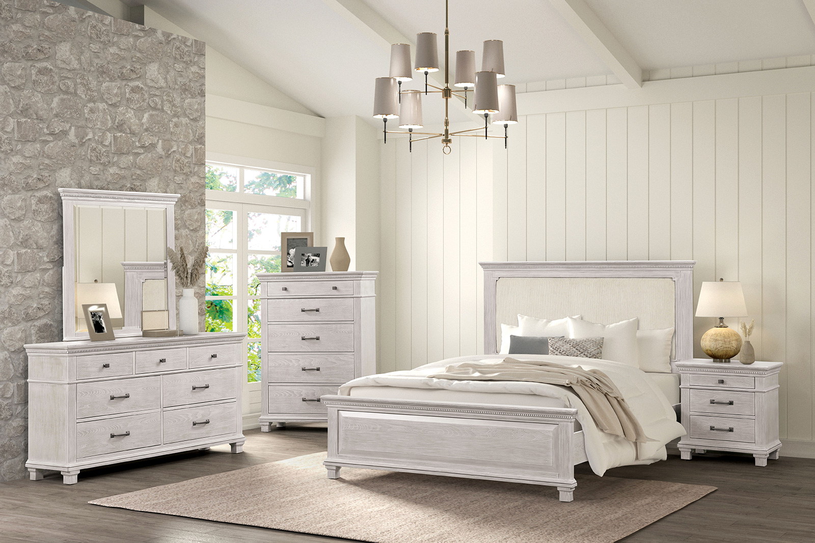 4 Pc. Queen Bedroom Set w/ Chest