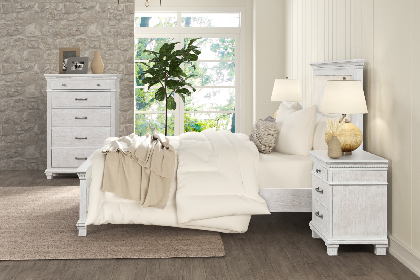 4 Pc. Queen Bedroom Set w/ Chest