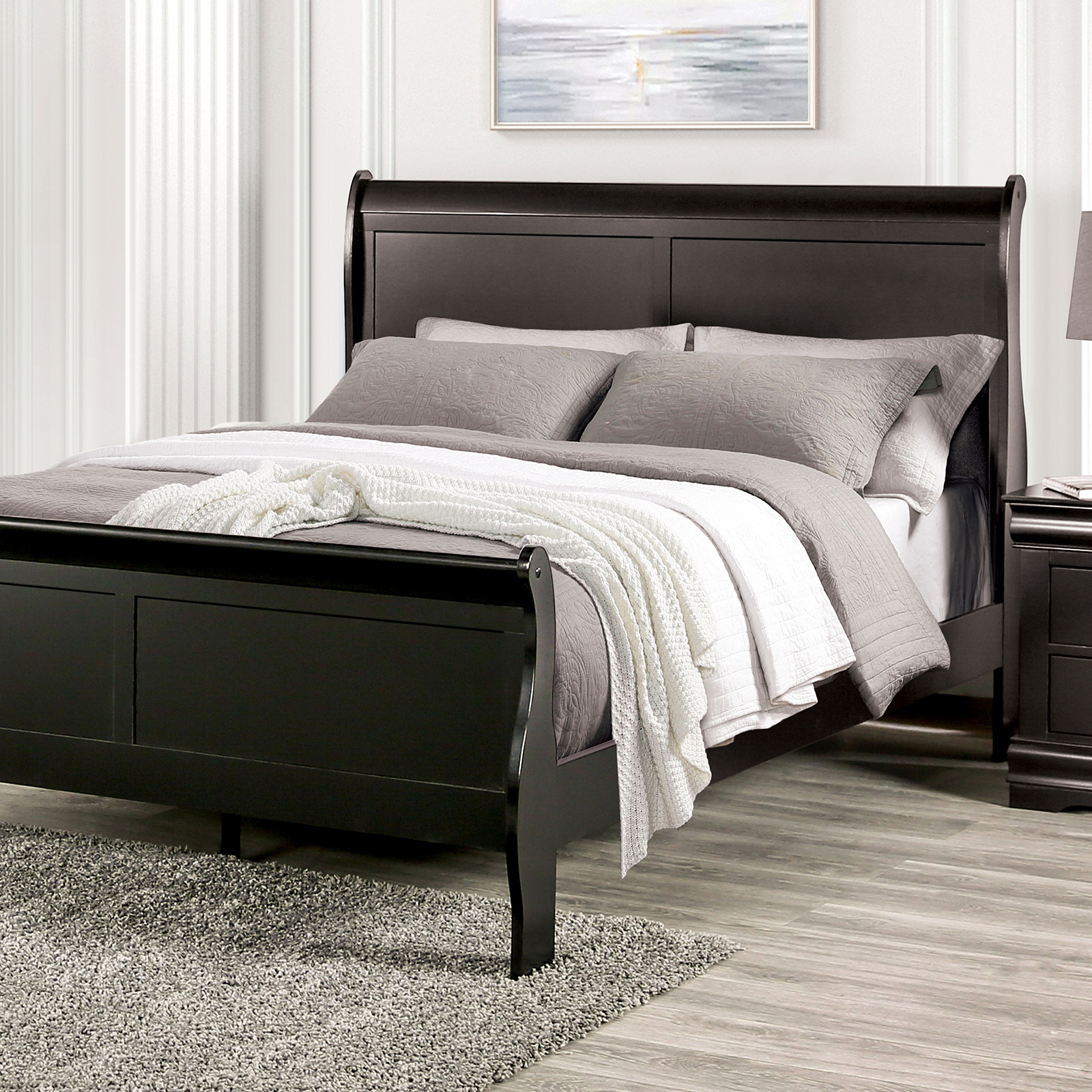 Full HB, FB, 4 Pc. Slats Supports, Black