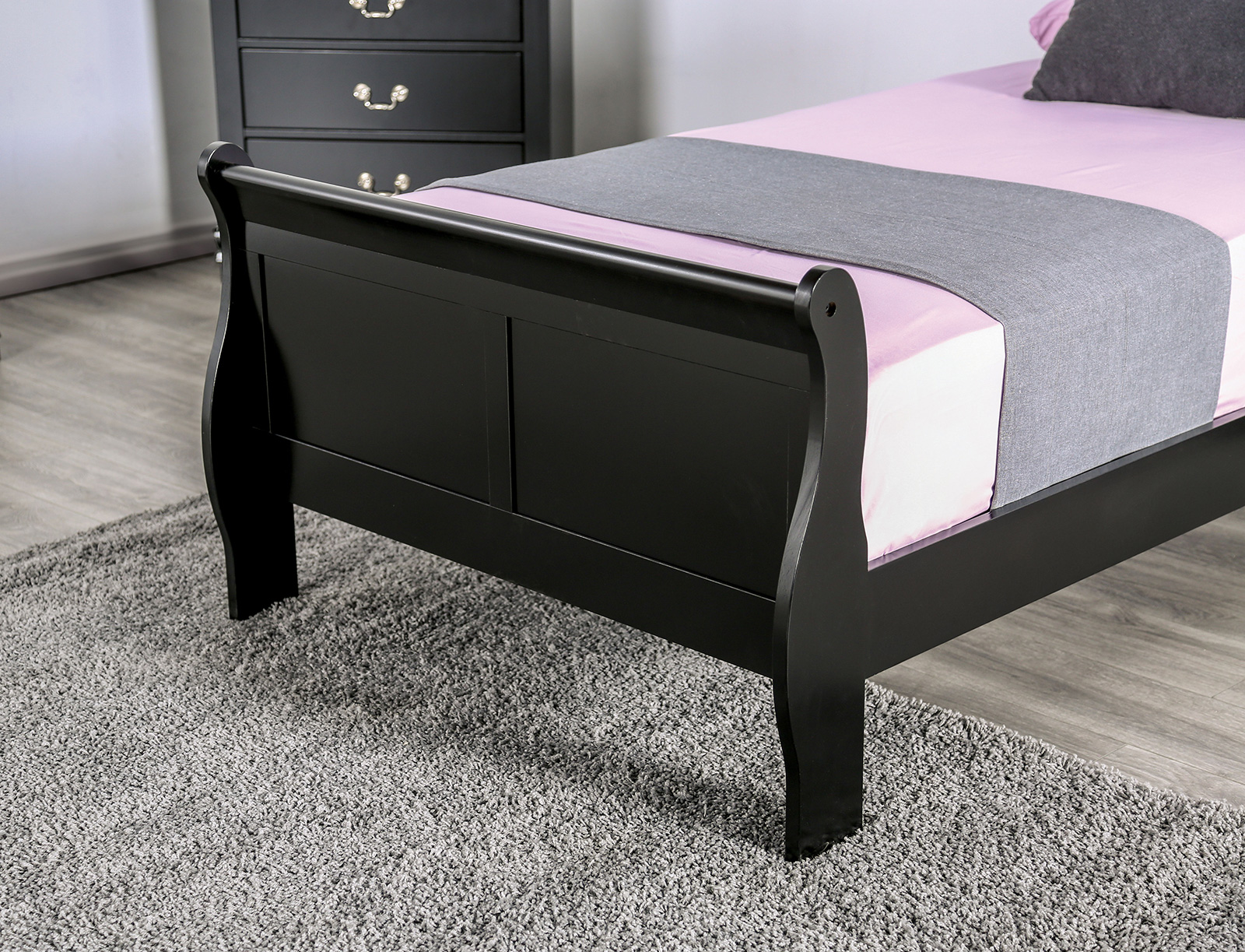 Twin HB, FB, 4 Pc. Slats Supports, Black