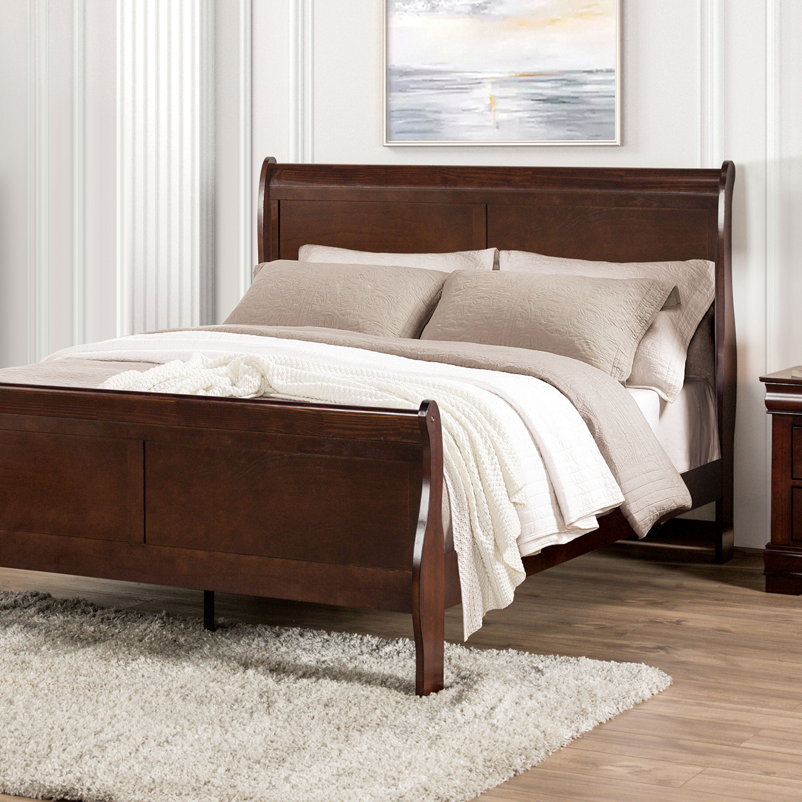 Full HB, FB, 4 Pc. Slats Supports, Cherry