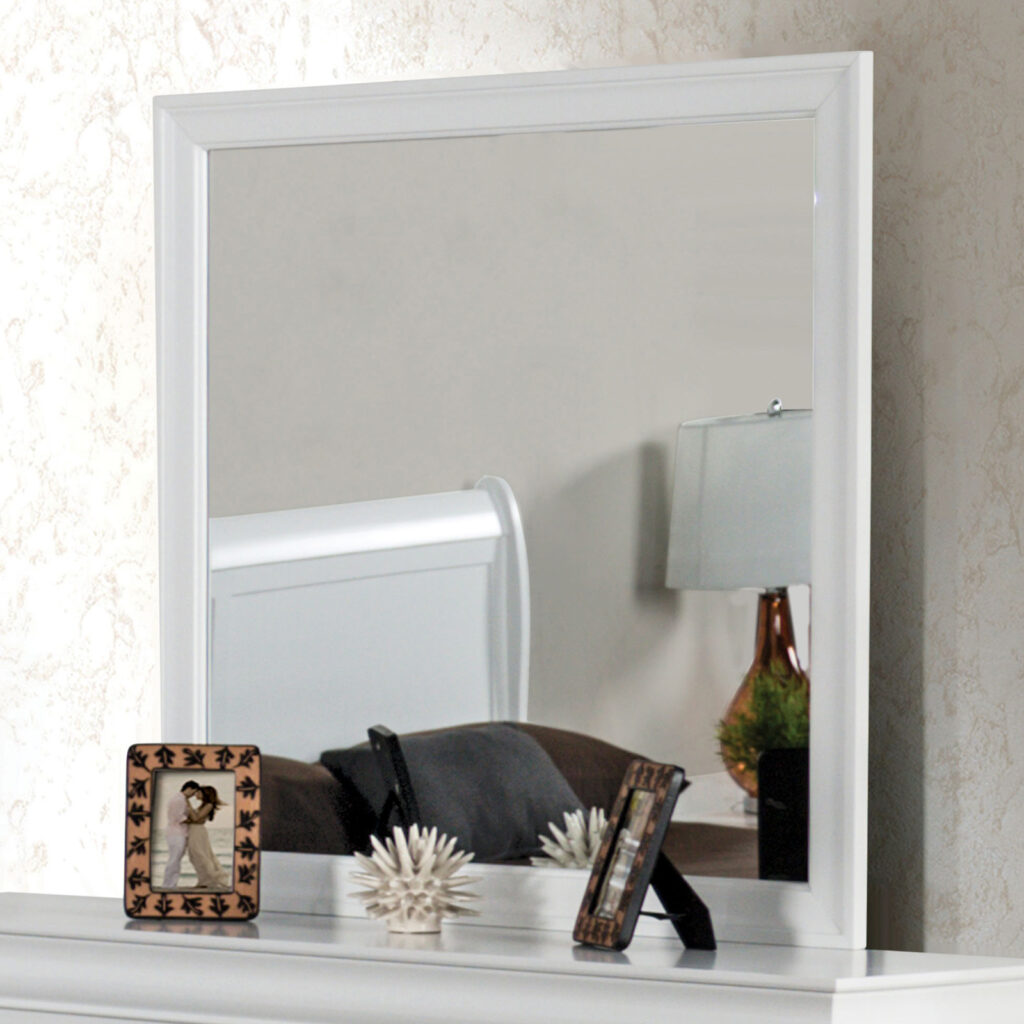 Louis Philippe Mirror, White