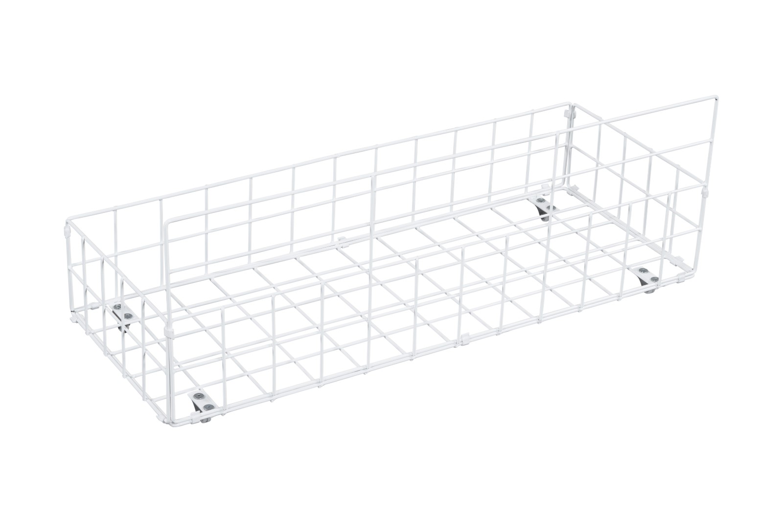 Queen Metal Bed w/ Storage,+Mattress White