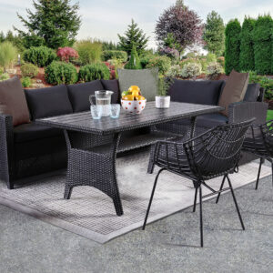 Outdoor Dining 1 Arm Sofa, Black (2 of 3)