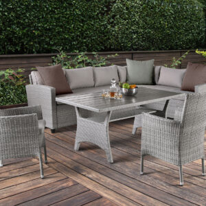 Outdoor Dining 1 Arm Sofa, Gray (2 of 3)