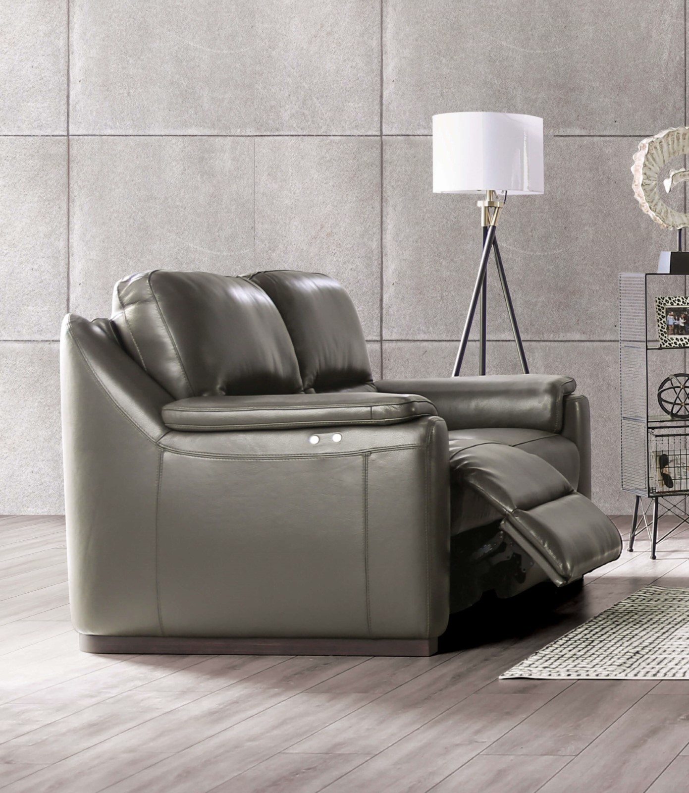 Laf Power Loveseat, Gray
