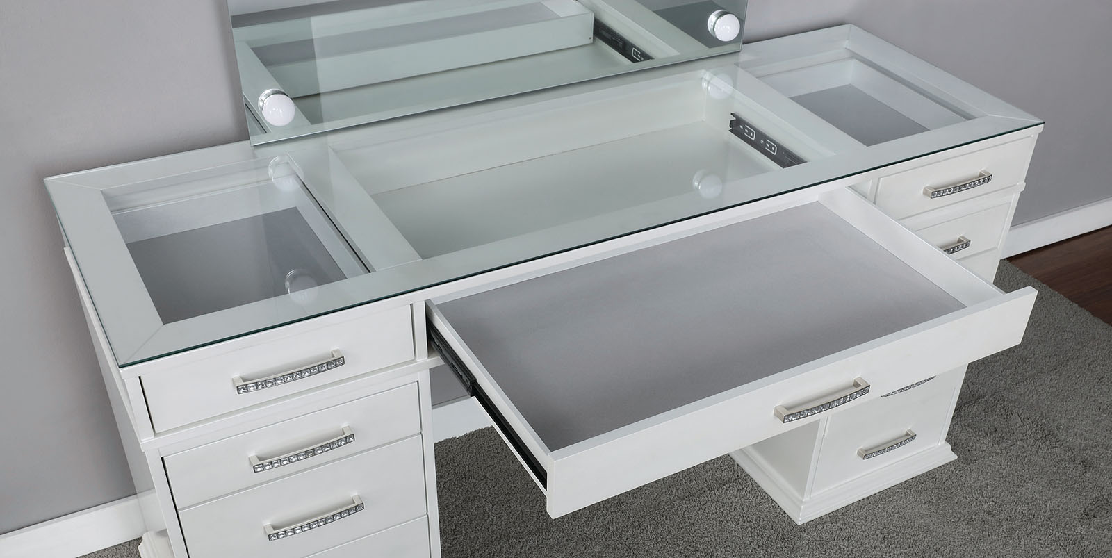 Vanity Set - Vanity Table Top With 8mm Clear Tempered Glass