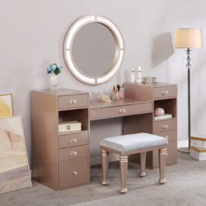 Vanity w/ Stool, Blush
