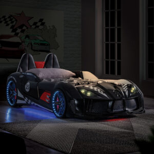 Twin Car Bed - Front Panel, Black