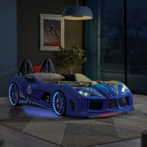 Twin Car Bed - Front Panel, Blue
