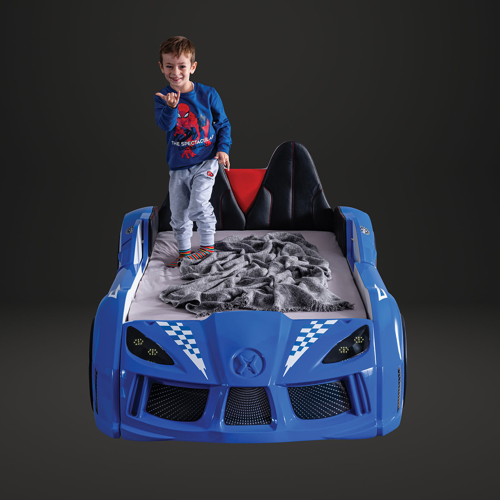 Twin Car Bed, Blue
