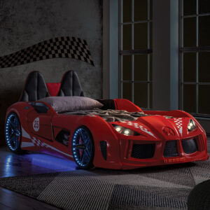 Twin Car Bed - Front Panel, Red