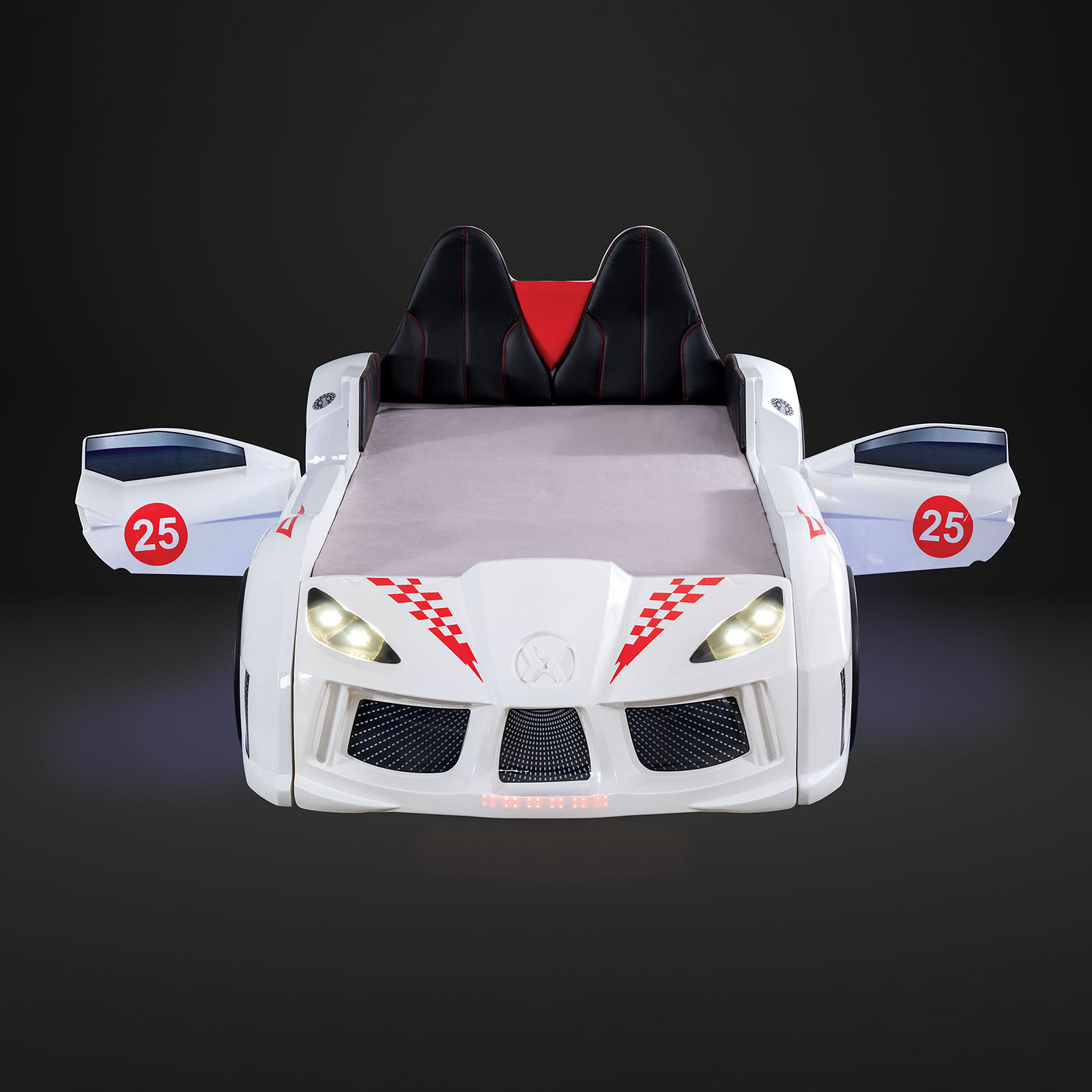 Twin Car Bed, White