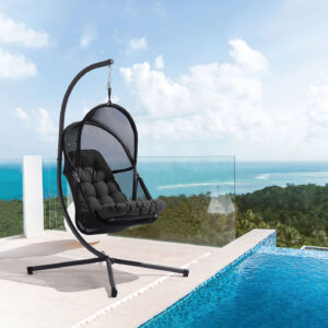 Swing Chair w/ Stand, Black