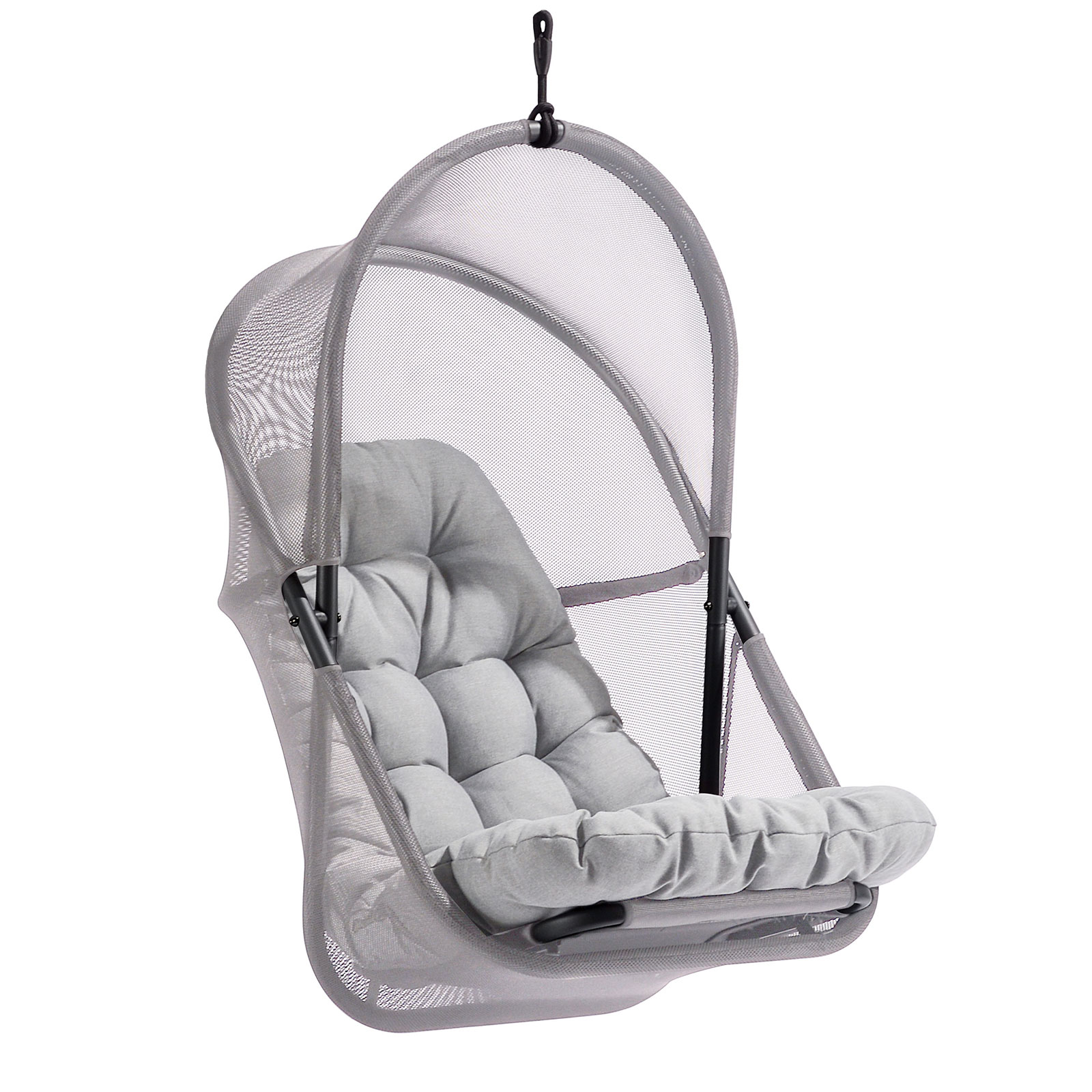 Swing Chair w/ Stand, Light Gray