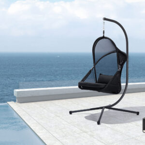 Swing Chair w/ Stand, Black