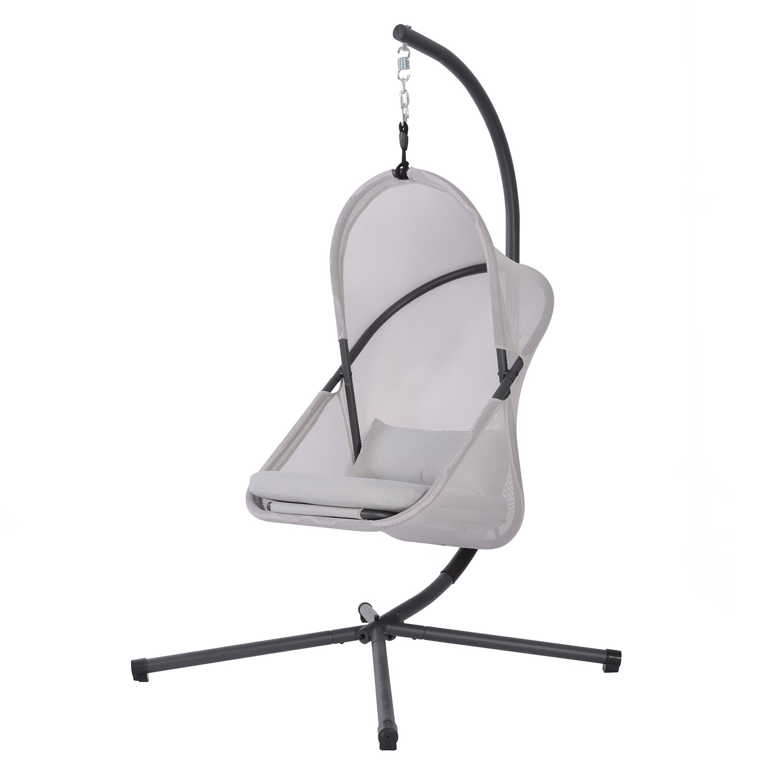 Swing Chair w/ Stand, Light Gray