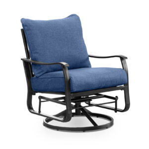 Swivel Glider Arm Chair (2/CTN), Navy/Black