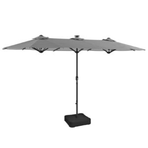 Rectangular Market Umbrella, Gray