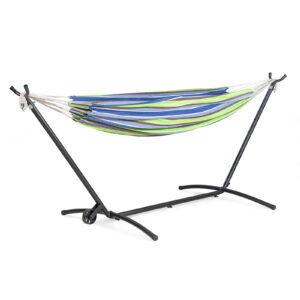 Hammock w/ Stand, Green/Blue