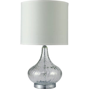 15"H Glass Clear Table Lamp