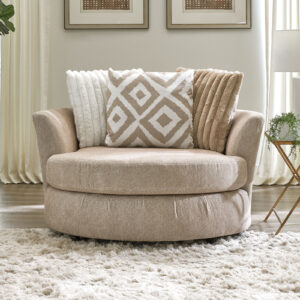 Swivel Chair, Light Brown