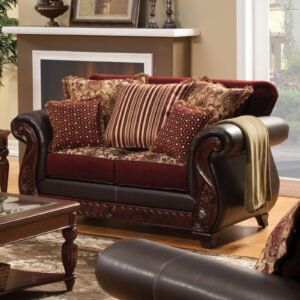 Loveseat, Burgundy