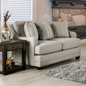 Loveseat, Gray/Gold