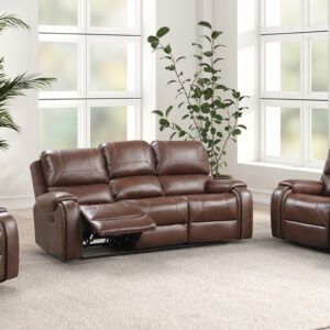 Manual Sofa + Loveseat, Brown