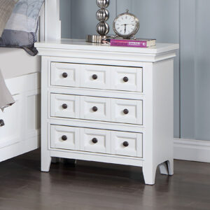 Nightstand w/ USB, White