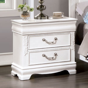 Nightstand w/ USB, White