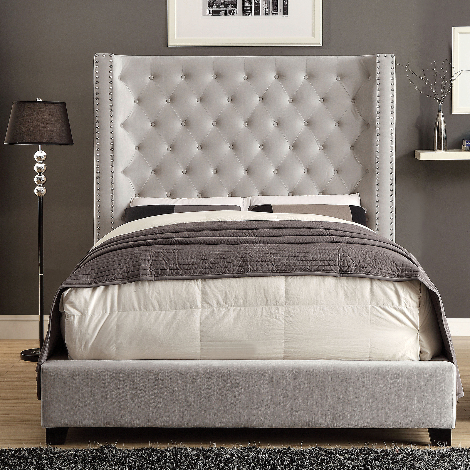 Queen Bed, Ivory