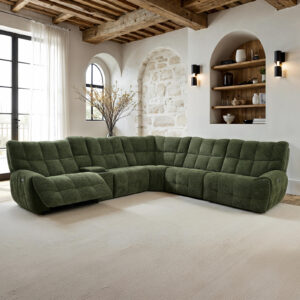 Power Sectional, Jade Green