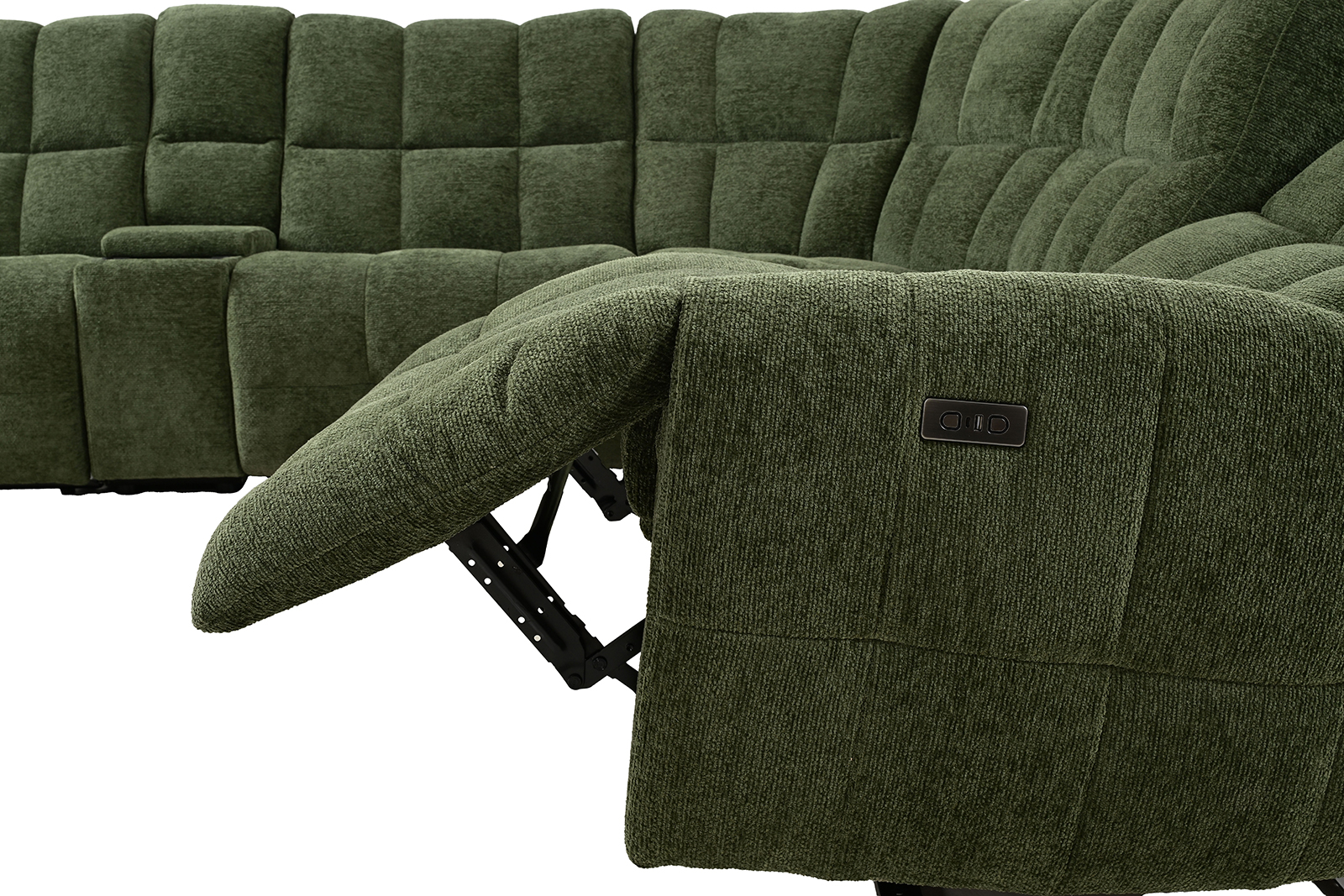 Power Sectional, Jade Green