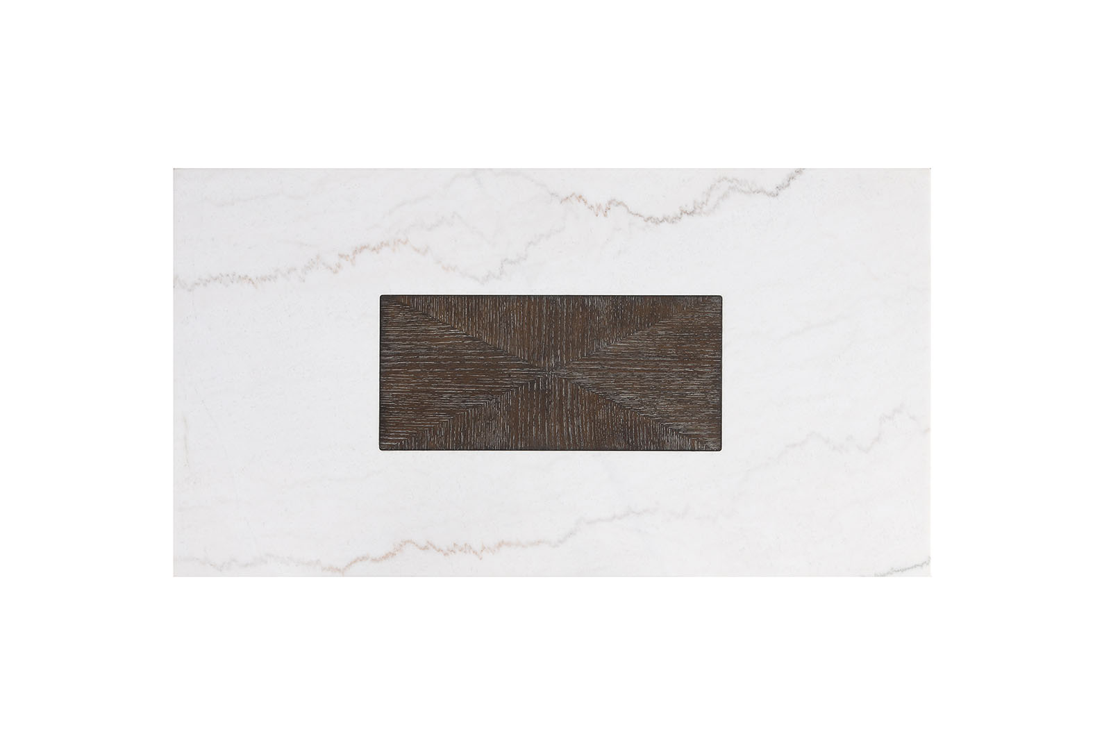 Square Coffee Table, Dark Walnut/White