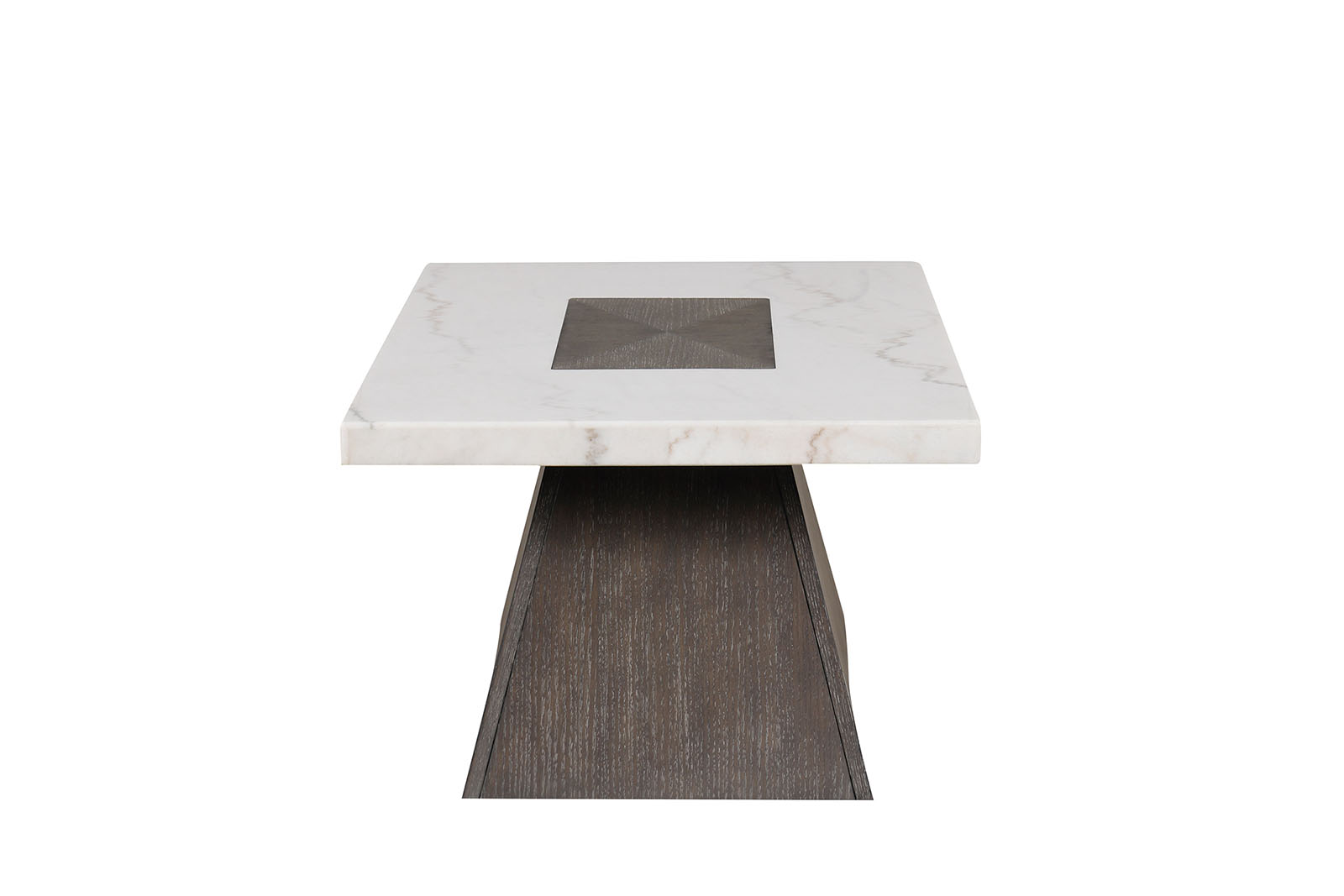 Square Coffee Table, Dark Walnut/White