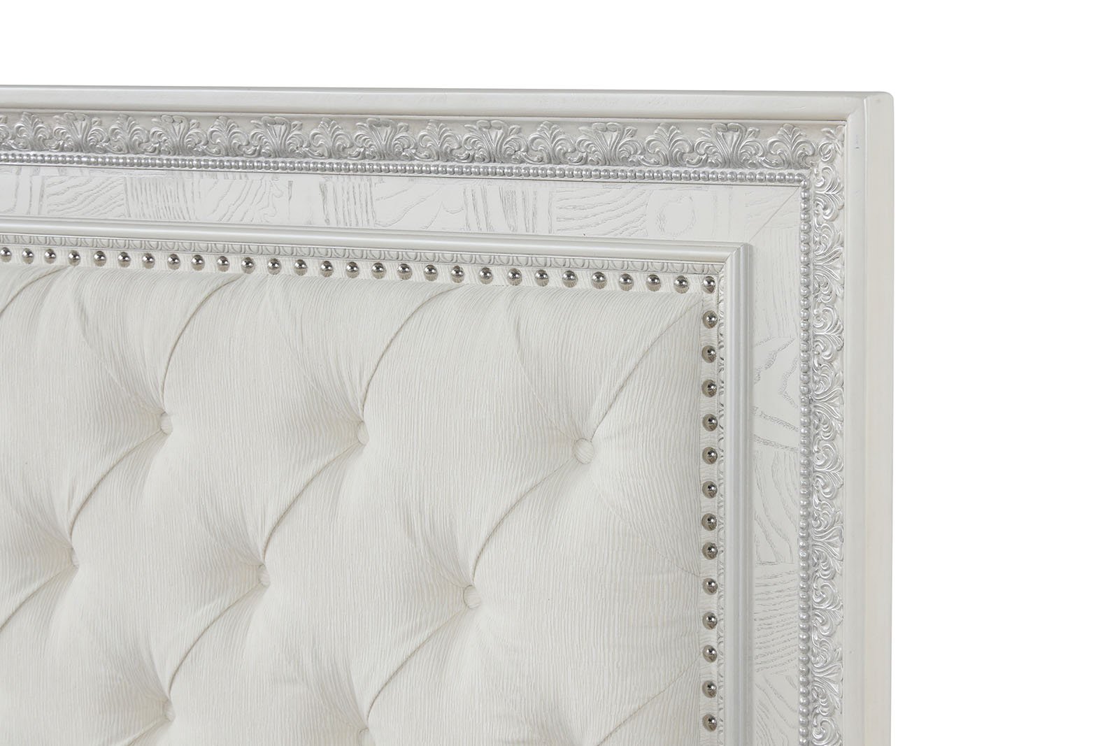 E.King Uph Bed, Creamy White