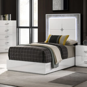 Twin Bed, White
